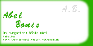abel bonis business card